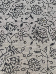 Block Print Fabric, Floral Print Linen, By the yards, Pillow Cover Fabric, For Table Cloth, Hand Woven Thick Linen Fabric For Upholstery - Rohiyaan